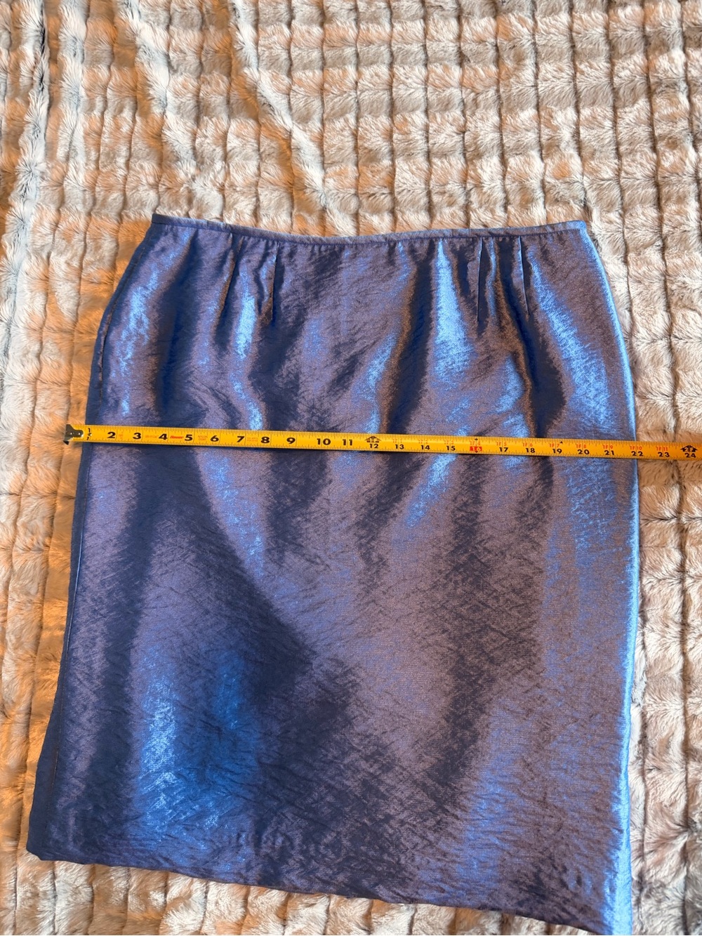 Vintage Kasper Shimmering Blue Pencil Skirt - Picture 2 of 8